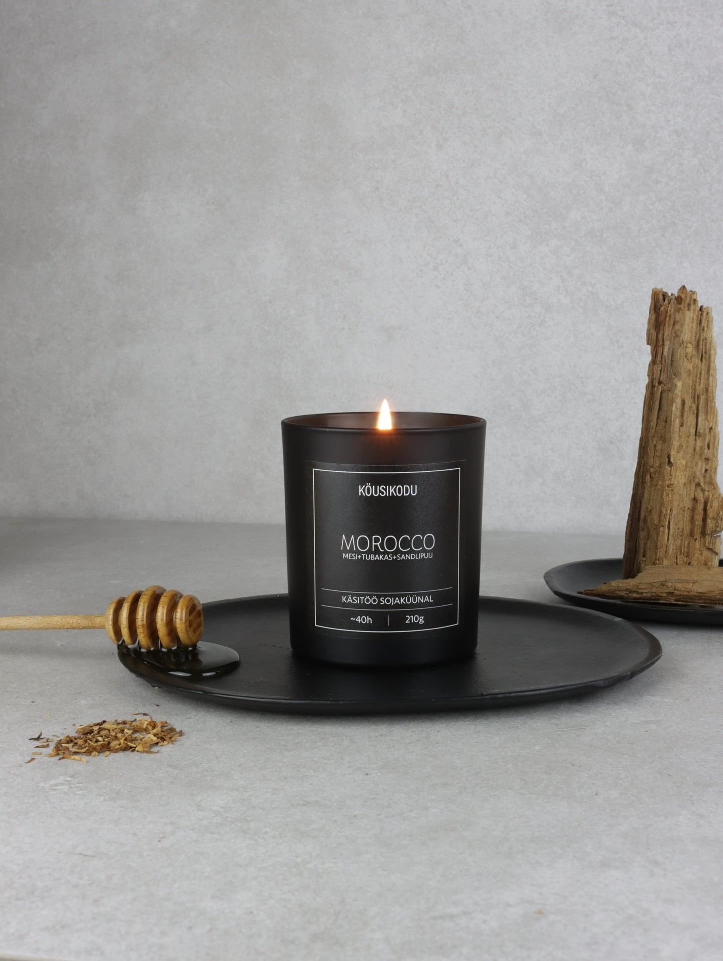 Soy Wax Cancle Morocco matte black 210g
