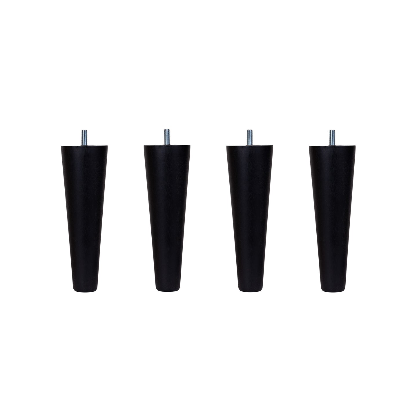 Wooden leg 180xD57/30 Birch black stained M8x20, 4 pcs set