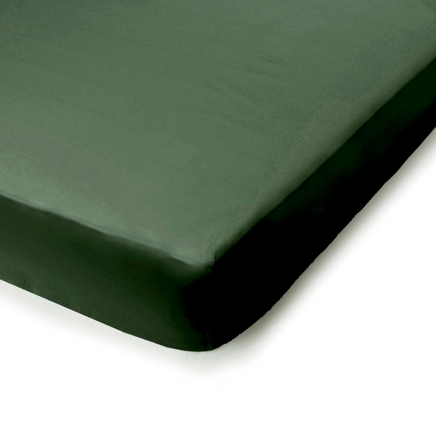 PHB Silky Satin kummiga voodilina Dark Green 140x200x25
