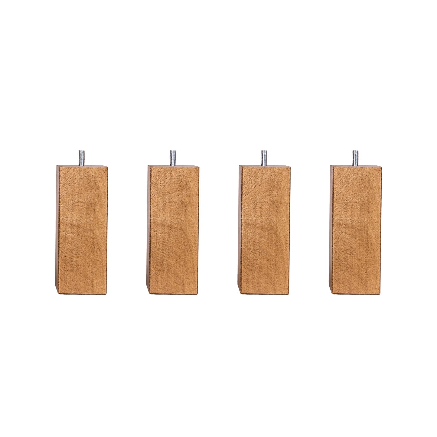Wooden leg 150x56x56 Birch oak stained M8x30 4pcs set in a bag