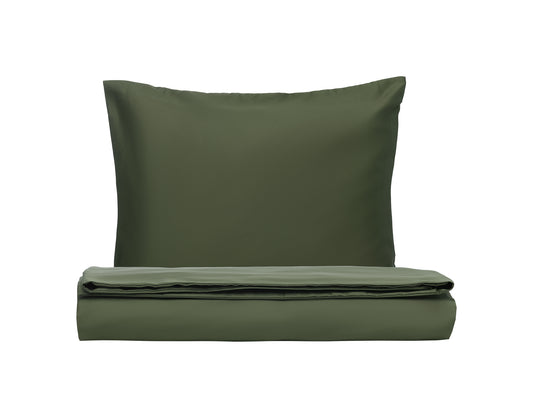 PHB Silky Satin gultas veļas komplekts Moss Green 150x210/50x60