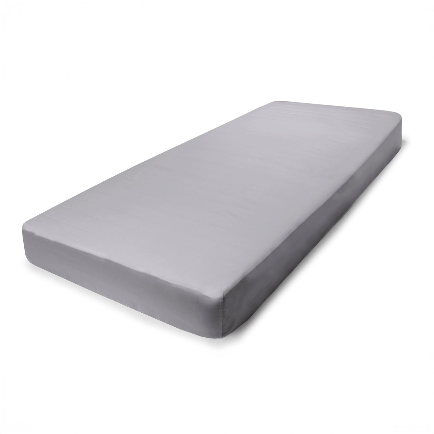 PHB Silky Satin Fitted sheet Light Grey 140x200x25