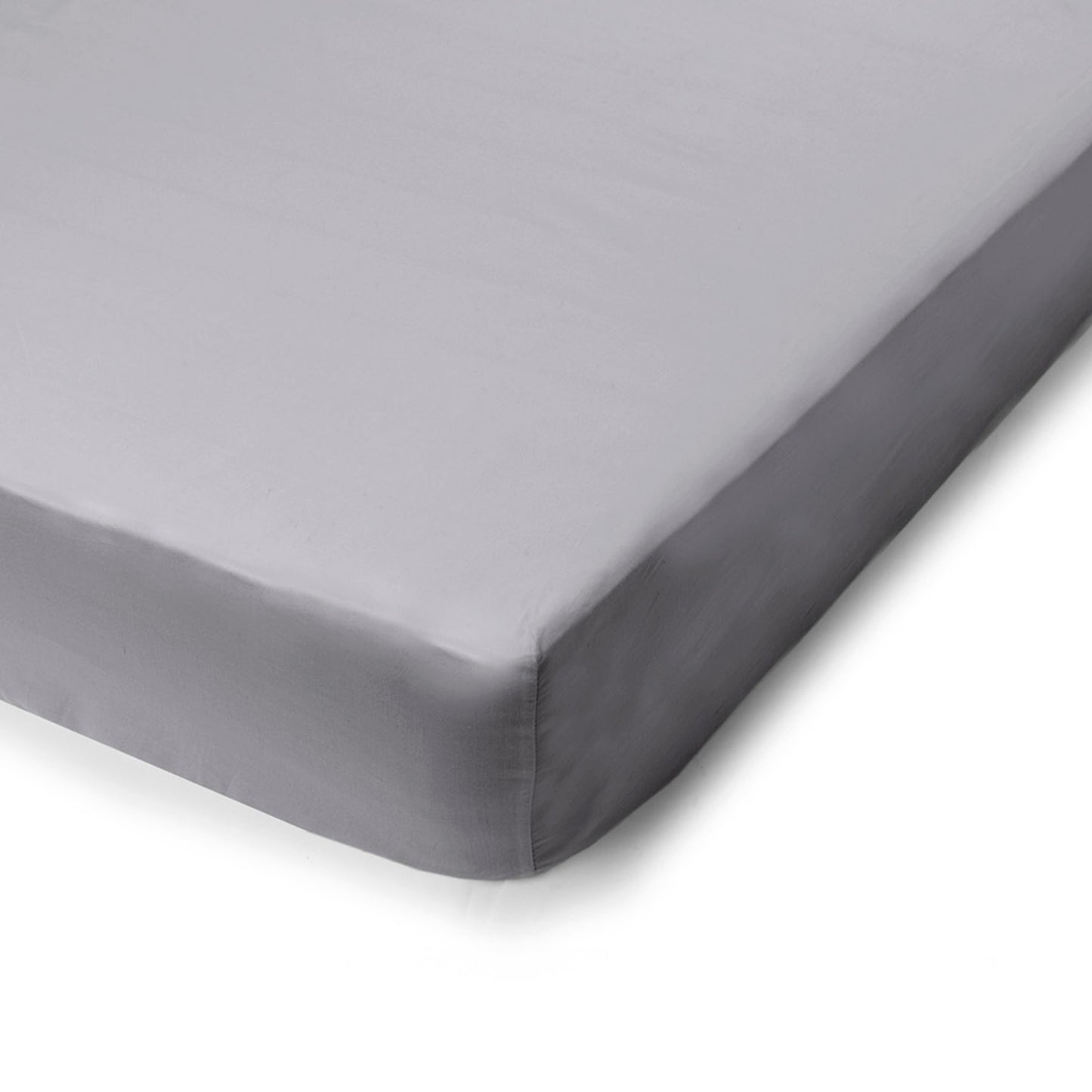 PHB Silky Satin Fitted sheet light grey 180x200x25