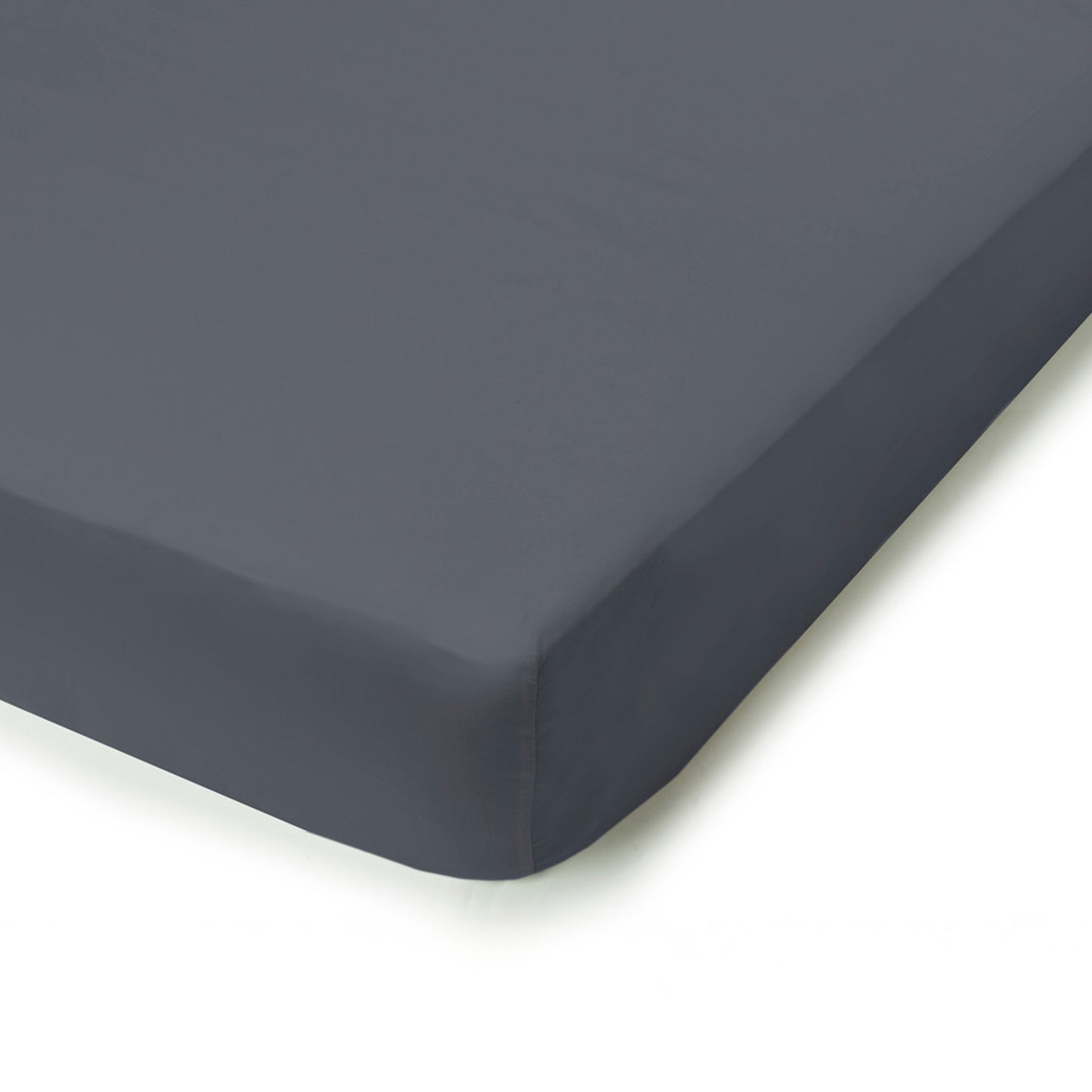 PHB Silky Satin Fitted sheet iron grey 90x200x25