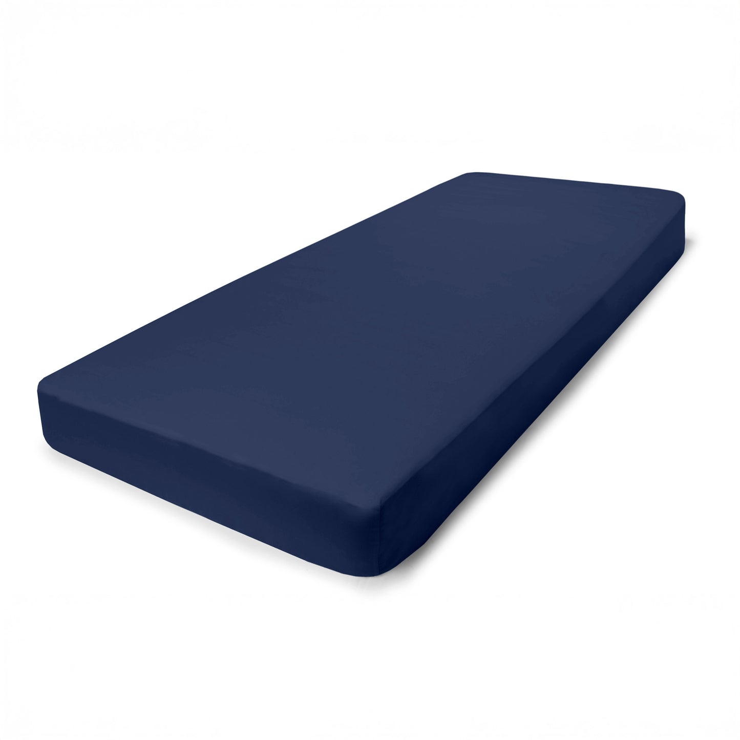 PHB Silky Satin Fitted Sheet Blue 90x200x25