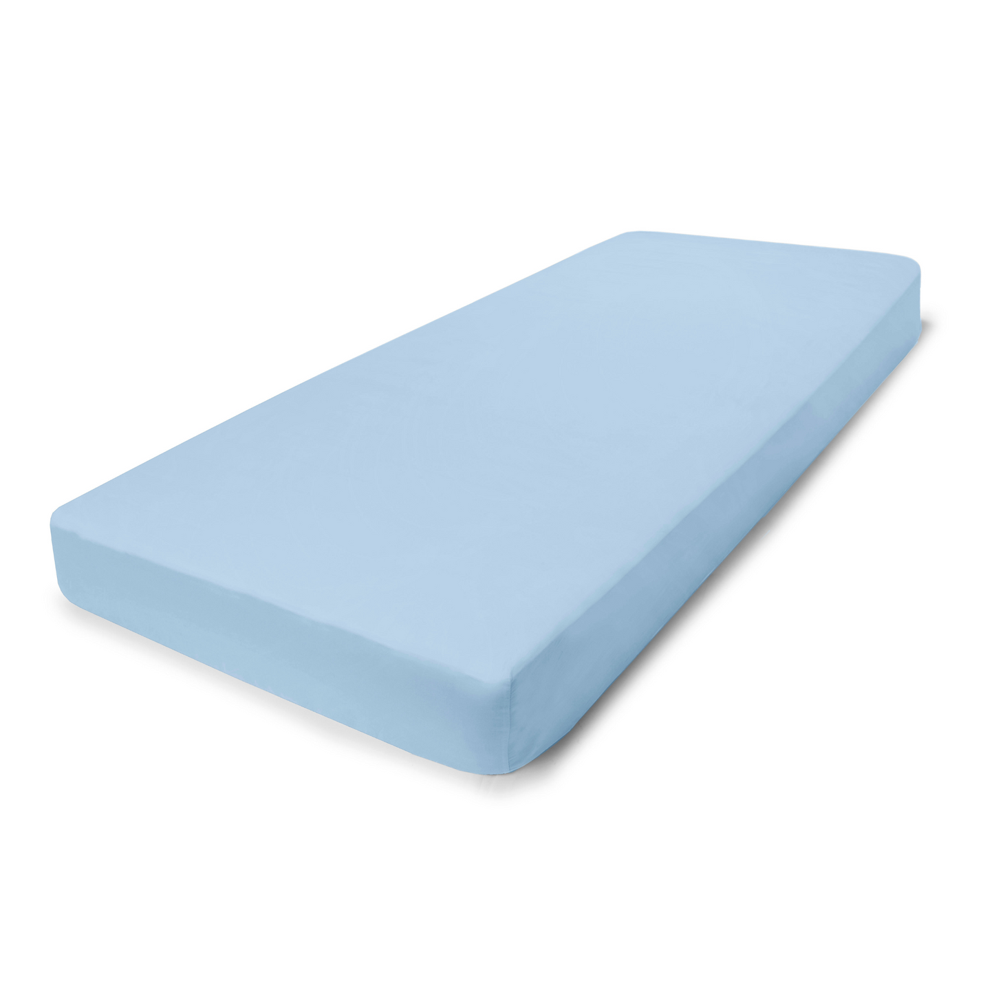 PHB Silky Satin Fitted sheet Powder Blue 180x200x25