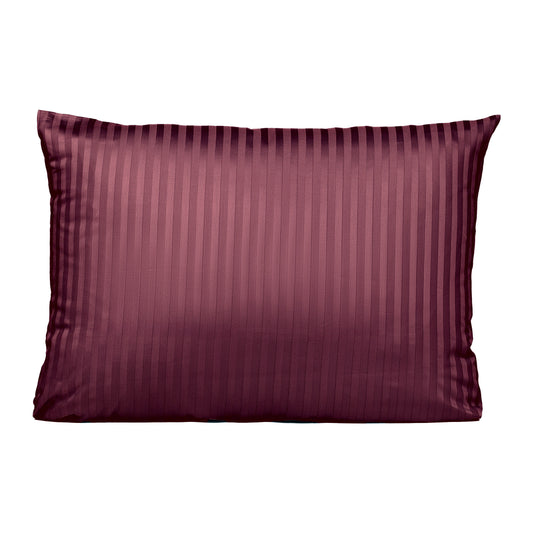 PHB Silky Satin Pillowcase Striped Burgundy 50x60