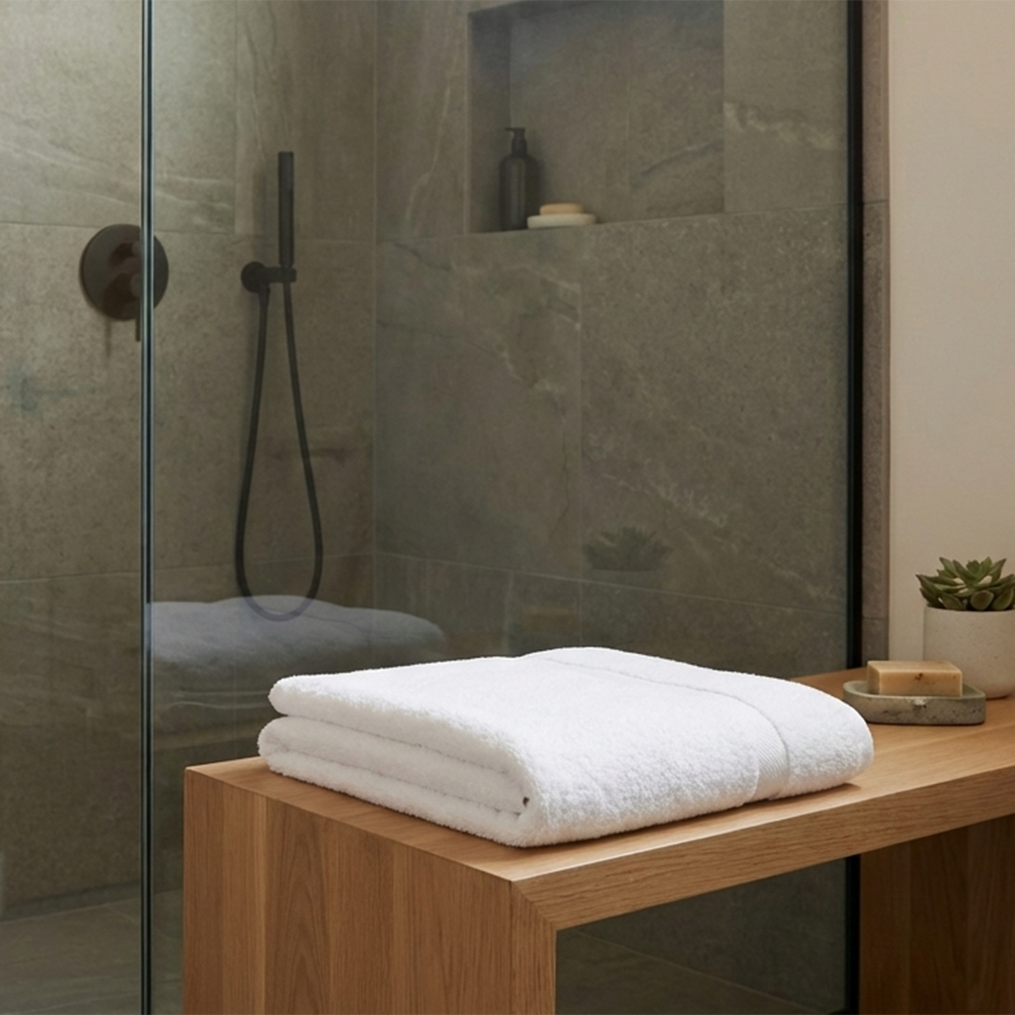 TERRY TOWEL 100X150 BAMBOO GSM 600 WHITE